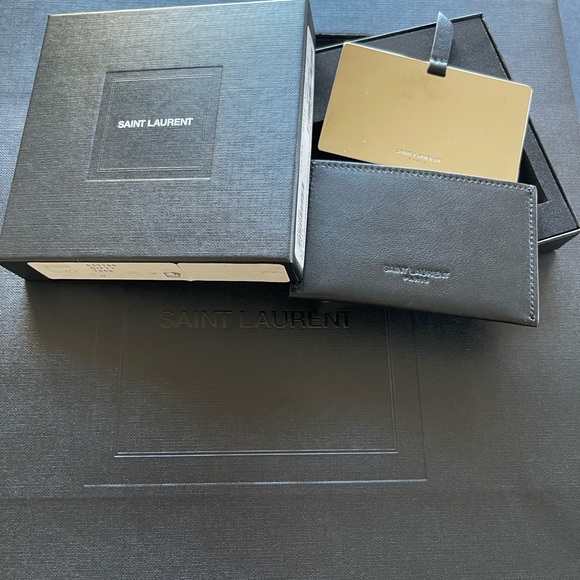 New Saint Laurent Black Compact Card Holder Mirror in Box NWT🌟 - Picture 9 of 11